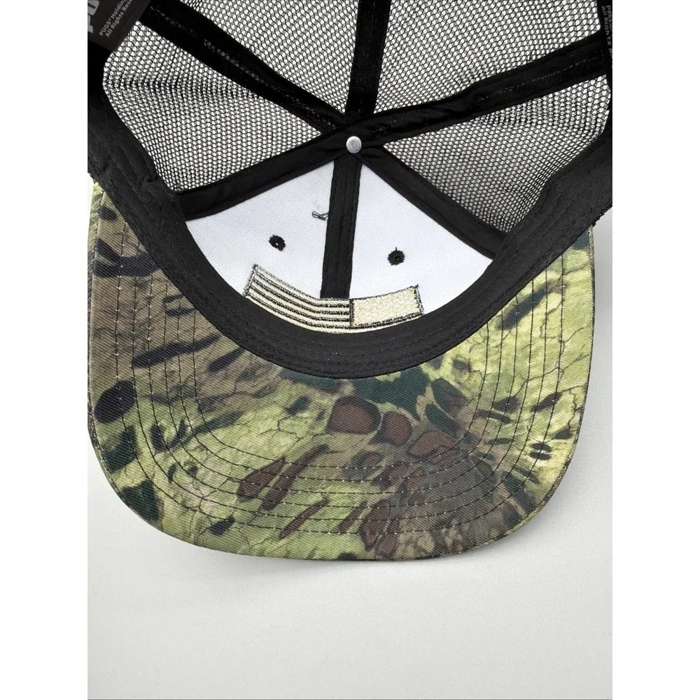 🇺🇸 American Flag Green Camo Trucker Hat SnapBack By Pugs